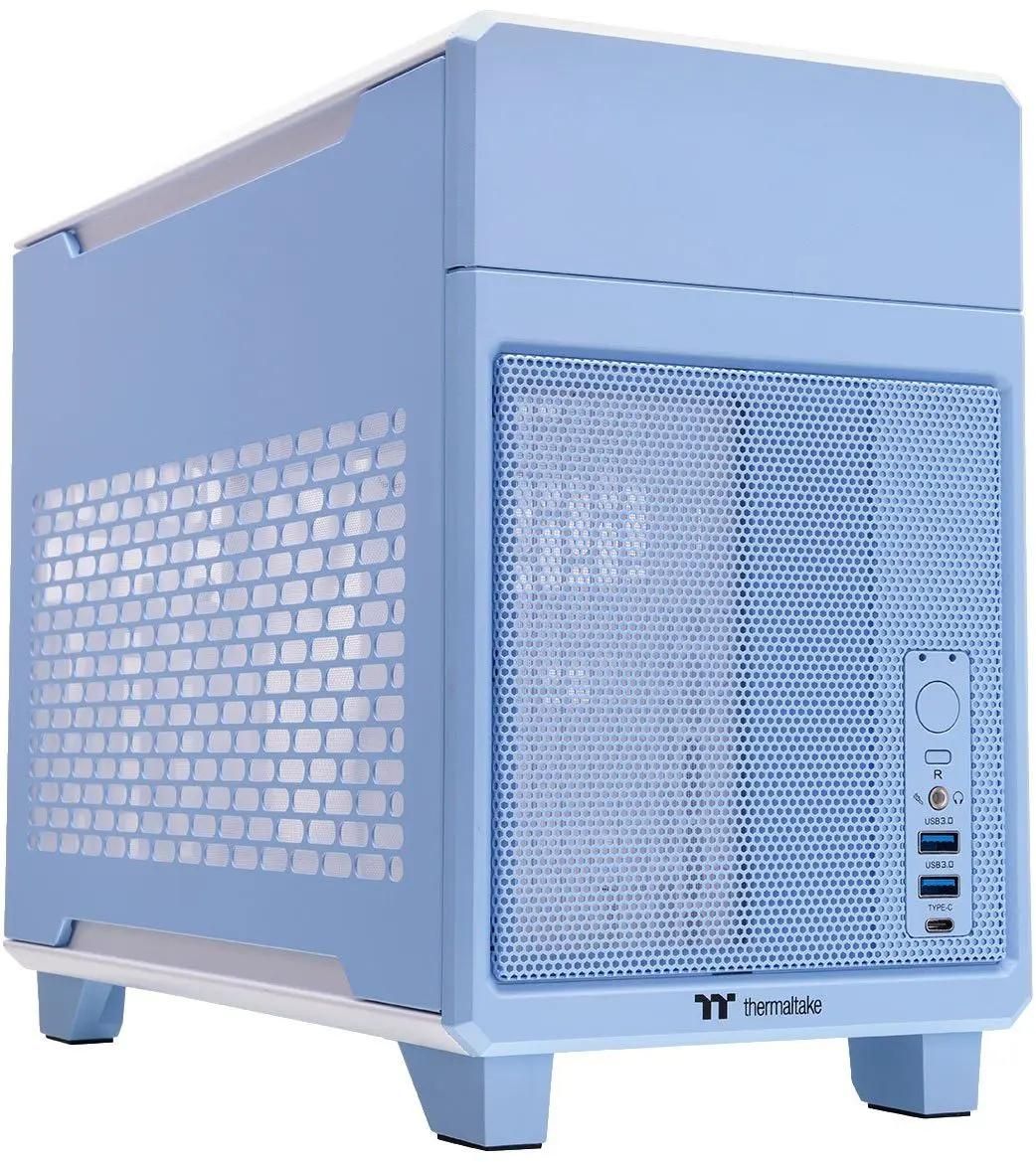 Корпус miniITX Thermaltake TR100 Hydrangea, Mini-Tower, без БП,  голубой [ca-11a-00sfnn-00]